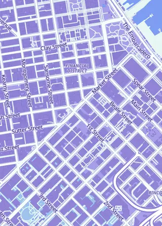 Street map around 1 Stop Collector Spot, San Francisco