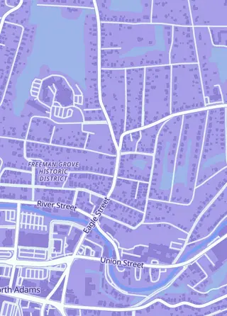 Street map around 2 The Moon Cards & Collectibles, North Adams