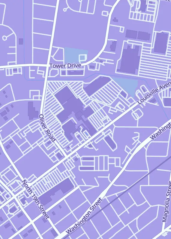 Street map around A and H Games, 2235 Louisville Ave, Monroe, LA