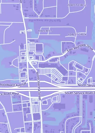 Street map around A&H Games - Ruston, Ruston