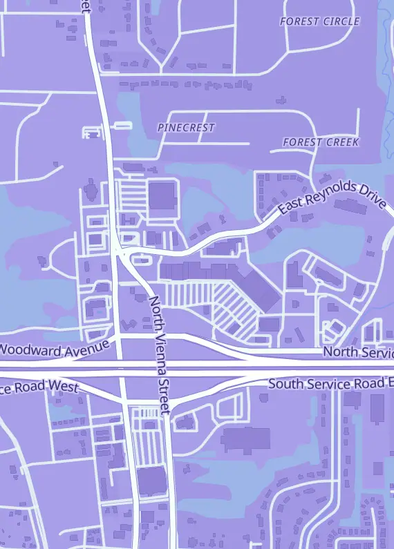 Street map around A&H Games - Ruston, 109 N Service Rd E, Ruston, LA