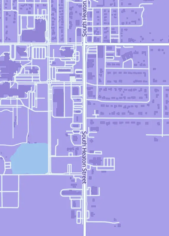 Street map around Abrams Cards and Collectibles, 1512 S Heaton St, Knox, IN