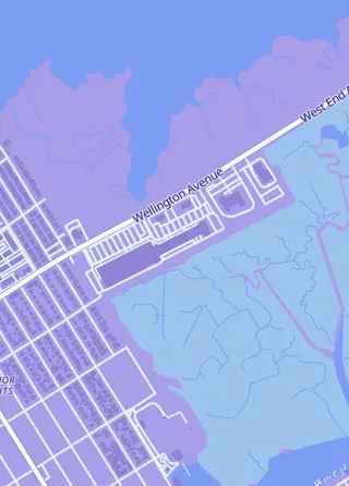 Street map around AC Breakz, Ventnor City