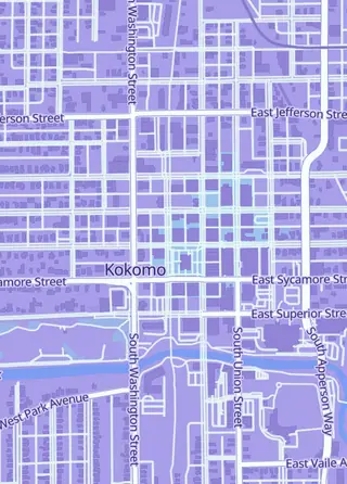 Street map around Ac Tcg, Kokomo