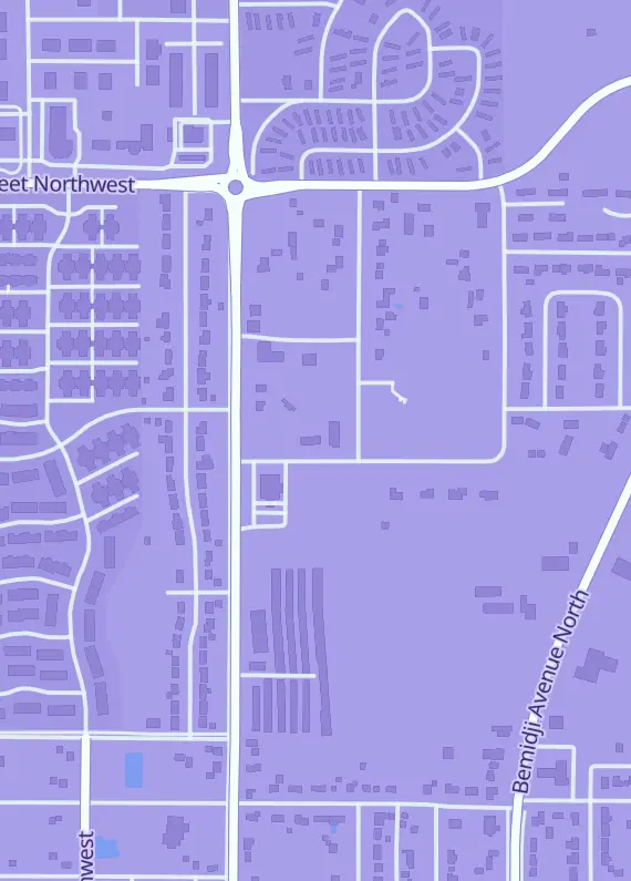 Street map around Accidentally Cool Games, 407 Algoma St NW, Bemidji, MN