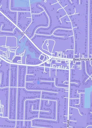 Street map around Acme Games, Cincinnati