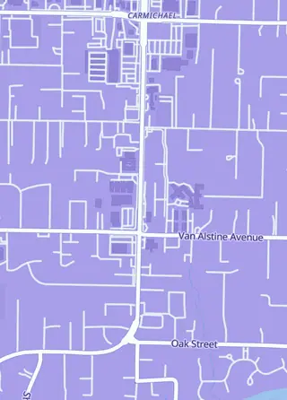 Street map around Adventures In Comics & Games, Carmichael