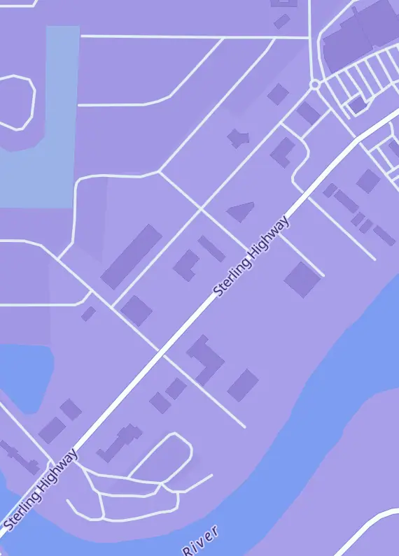 Street map around AkCrazy Collector, 44604 Sterling Hwy, Soldotna, AK
