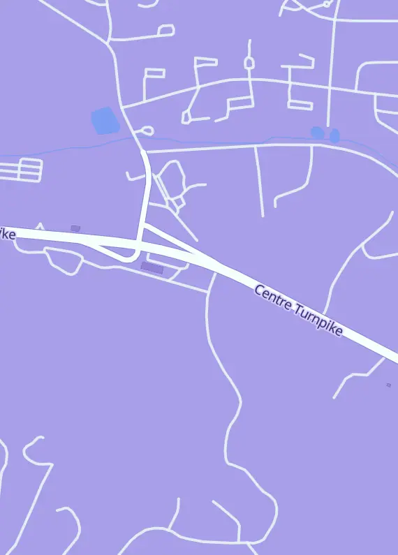 Street map around Alchemist's Cove Games & Comics, 1284 Centre Turnpike, West Brunswick Township, PA