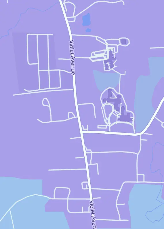Street map around Alterniverse, 870 Violet Ave, Hyde Park, NY