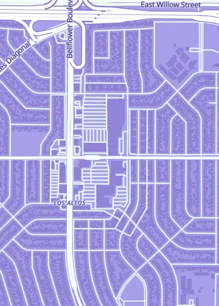 Street map around Amazing Comics & Cards, Long Beach
