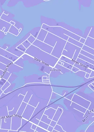 Street map around Amok Time Toys, Wilkes-Barre