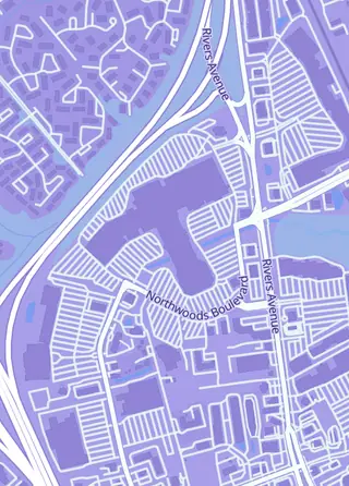 Street map around Animal House Cards, North Charleston