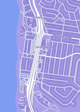 Street map around Anime Imports, Pacifica