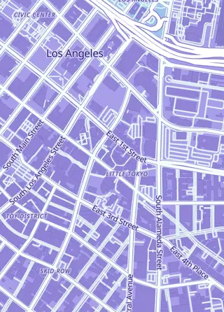 Street map around Anime Jungle 2nd, Los Angeles