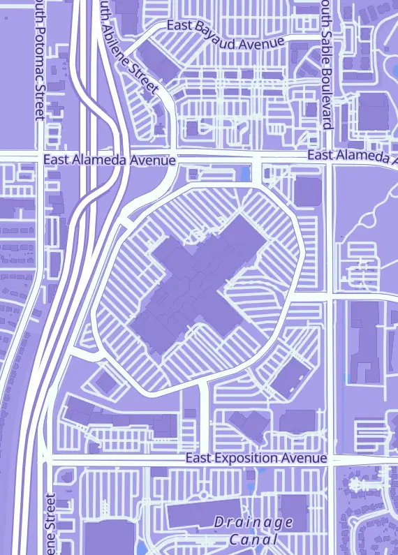 Street map around Anime Store Near Me, 14200 E Alameda Ave Unit 1028, Aurora, CO