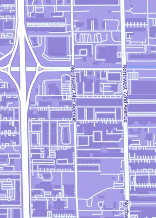 Street map around Apollo's Vault, Miami