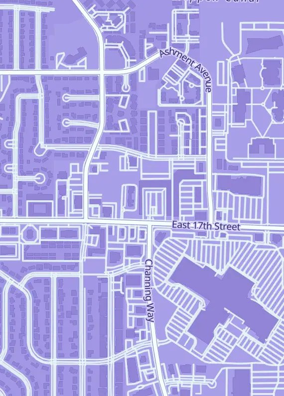 Street map around Aqua Treasures TCG Collectibles, 2099 E 17th St, Idaho Falls, ID