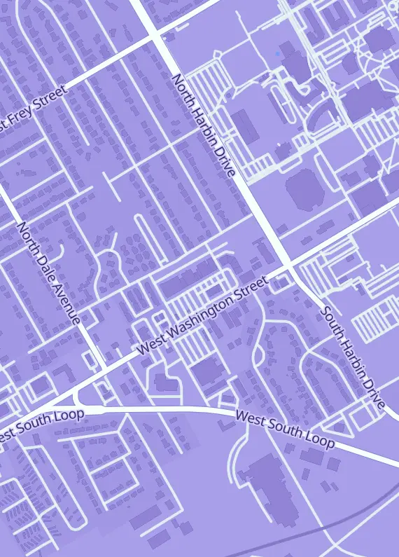 Street map around Arrowstar Games, 2121 W Washington St, Stephenville, TX
