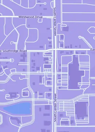 Street map around Artemis Tavern, Marshalltown