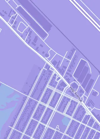 Street map around Ashenjugg, Green Bay