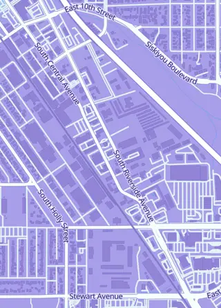 Street map around Astral Games Medford, Medford