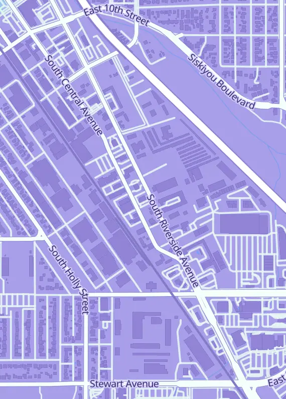 Street map around Astral Games Medford, 827 S Central Ave, Medford, OR
