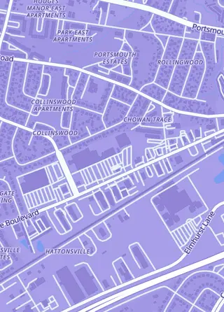 Street map around Atlantis Games & Comics, Portsmouth