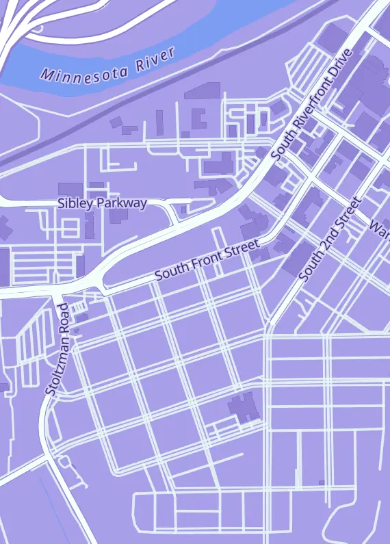 Street map around Atlantis Hobby, 903 S Front St, Mankato, MN