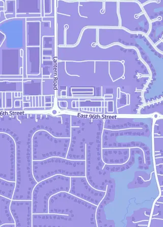 Street map around Atomic Planet Comics, Fishers