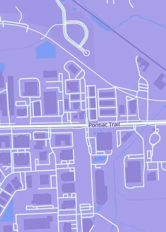 Street map around Back To The Past Collectibles, 50420 Dennis Ct, Wixom, MI