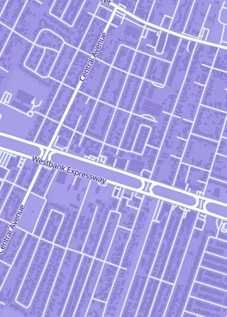 Street map around Bad Wolf, Harvey