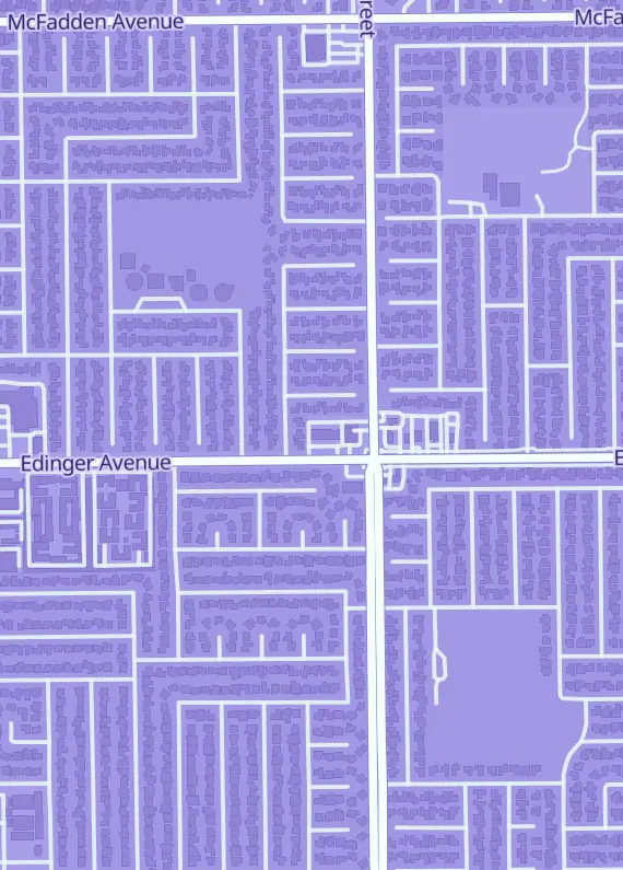 Street map around Baseball Cards Plus, 6401 Edinger Ave, Huntington Beach, CA