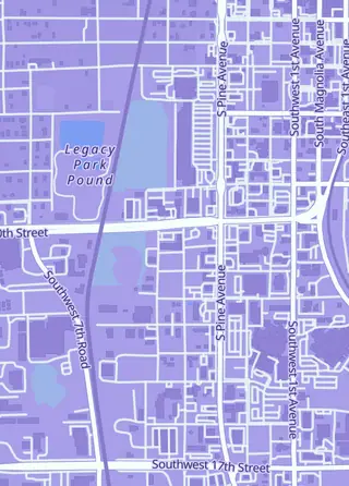 Street map around Bearded Browncoat Comics & Games, Ocala