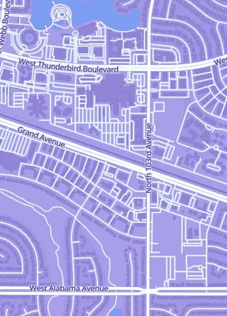 Street map around Bird City Comics, Sun City