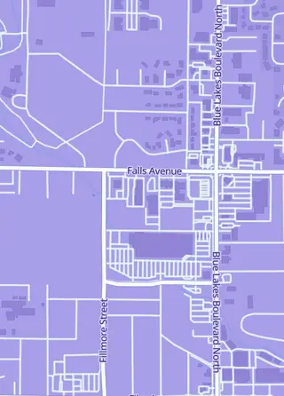 Street map around Black Dragon Games, Twin Falls