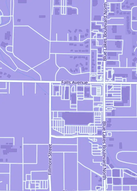 Street map around Black Dragon Games, 756 Falls Ave, Twin Falls, ID