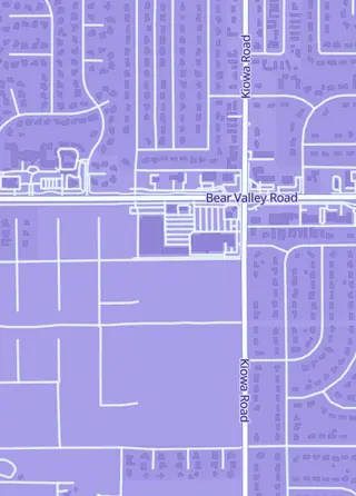 Street map around Black Mana Market, Apple Valley