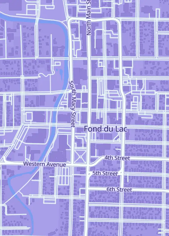 Street map around Black Wolf Collectibles, 114 S Main St, Fond du Lac, WI