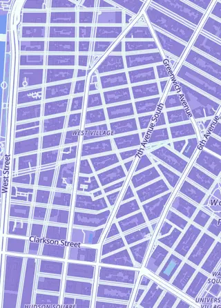 Street map around Bleecker Trading, New York