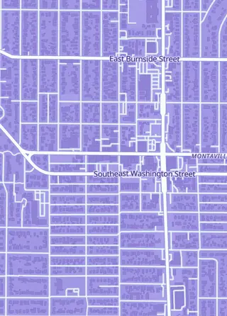 Street map around Board Bard Games, Portland