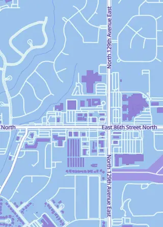 Street map around Board Wipe, Owasso