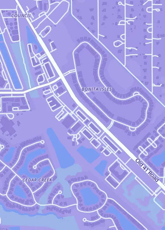 Street map around Bonita Springs Toys & Games, 25221 Bernwood Dr #4, Bonita Springs, FL