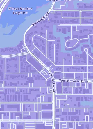 Street map around Bosco's, Anchorage