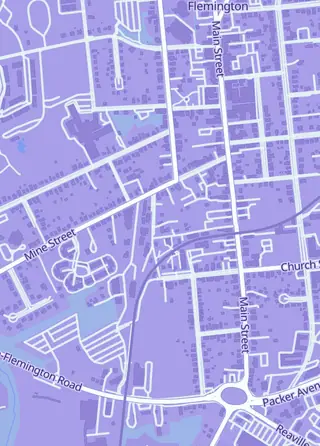 Street map around Boxed Vinyl, Flemington
