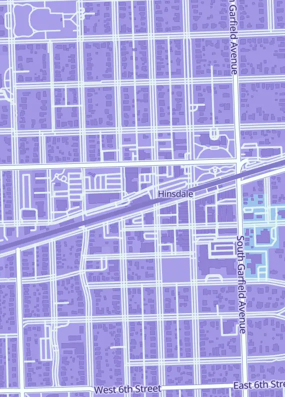 Street map around Break Point Cards, 100 W Chestnut St, Hinsdale, IL
