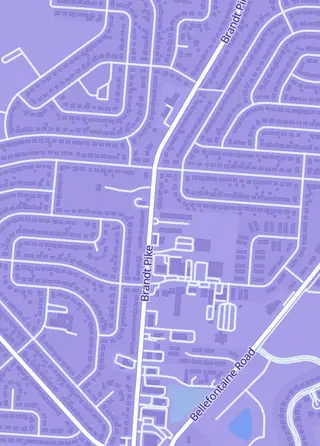 Street map around Brent's Cards And Coins, Huber Heights