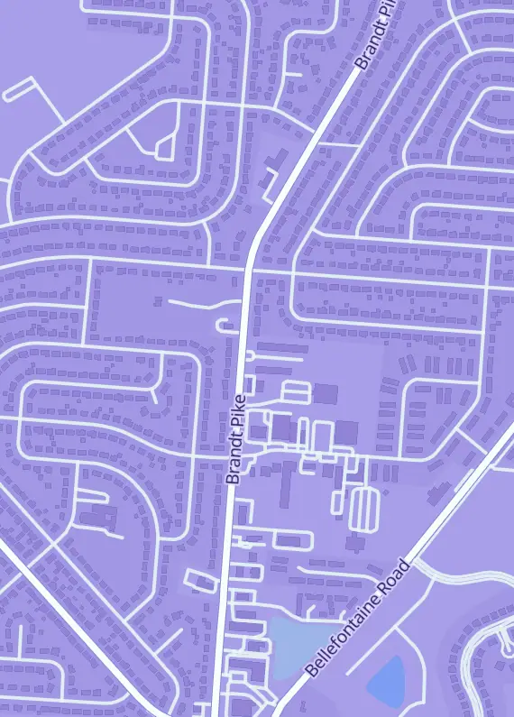 Street map around Brent's Cards And Coins, 5486 Brandt Pike, Huber Heights, OH