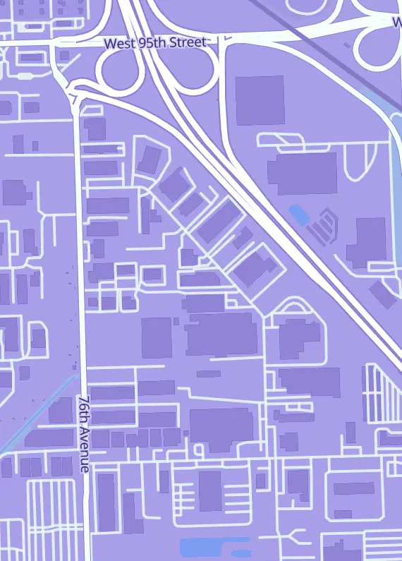 Street map around Broke Robot Collectibles, 9824 Industrial Dr Ste H, Bridgeview, IL