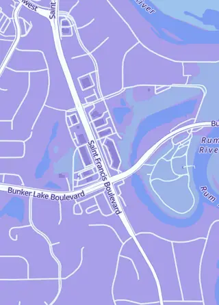 Street map around Bunker Gaming, Ramsey